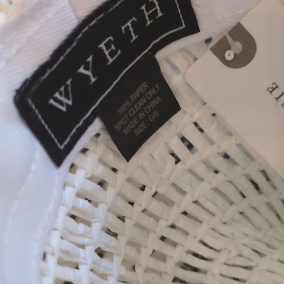 Anthropologie Wyeth Open Weave Rancher White Woven Vacation Sun Hat One Size - Picture 4 of 7